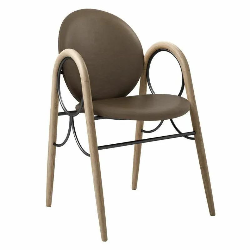 Online Arkade Stoel Wit Geolied Eiken Eetkamerstoelen