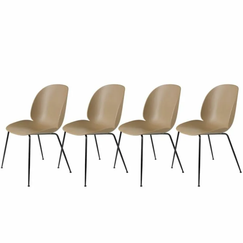 Clearance Beetle Stoel Un-upholstered Black Base Eetkamerstoelen