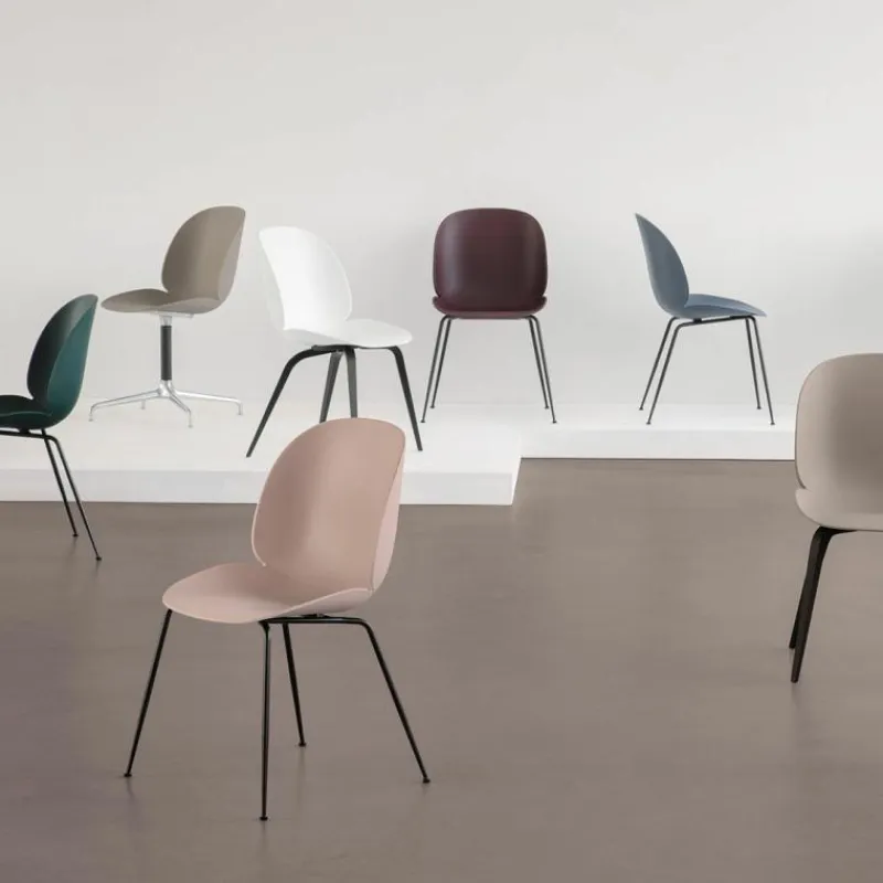 Clearance Beetle Stoel Un-upholstered Black Base Eetkamerstoelen