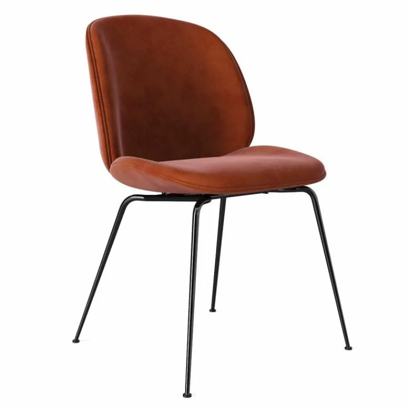 Outlet Beetle Stoel, zwart chroom onderstel Eetkamerstoelen