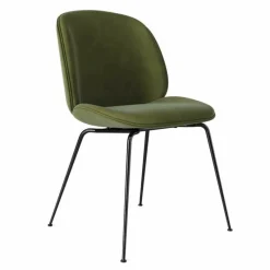 Outlet Beetle Stoel, zwart chroom onderstel Eetkamerstoelen