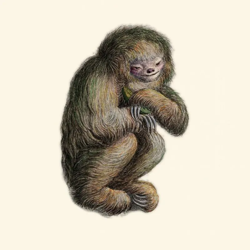 Sale Blushing Sloth Behang Gold Behang