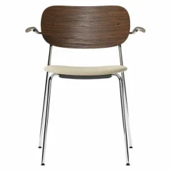 Clearance Co Stoel Chromen Onderstel Met Armleuning Eetkamerstoelen