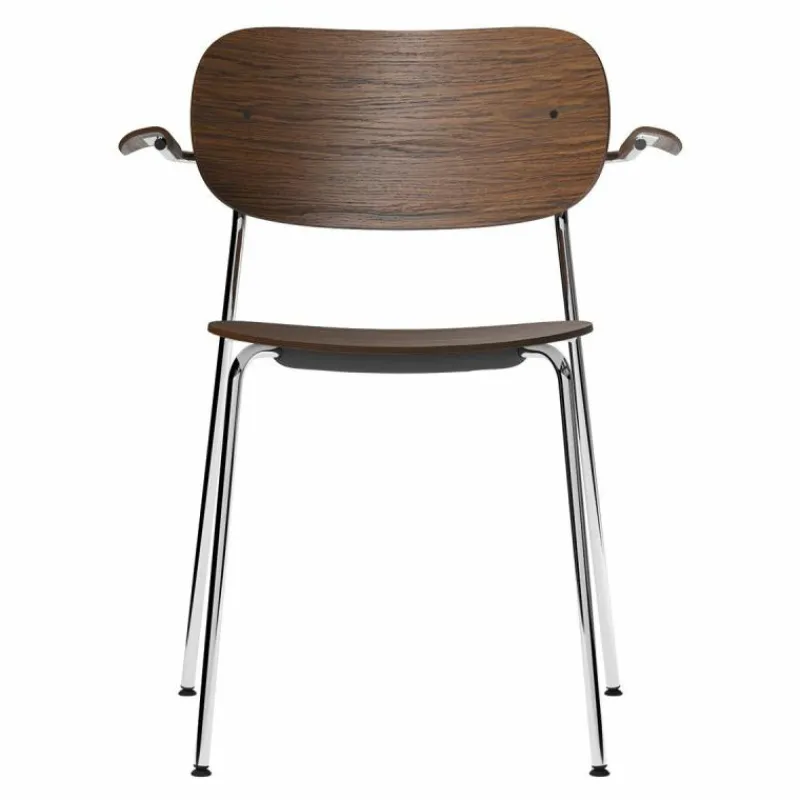 Clearance Co Stoel Chromen Onderstel Met Armleuning Eetkamerstoelen