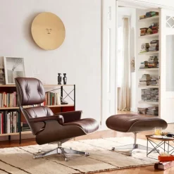 Outlet Eames Lounge Chair + Ottoman Leder Loungestoelen|Fauteuils