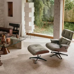 Outlet Eames Lounge Chair + Ottoman Leder Loungestoelen|Fauteuils