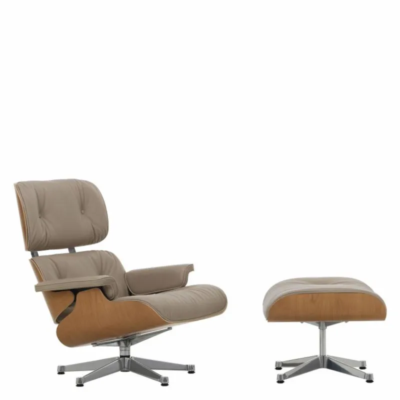 Outlet Eames Lounge Chair + Ottoman Leder Loungestoelen|Fauteuils
