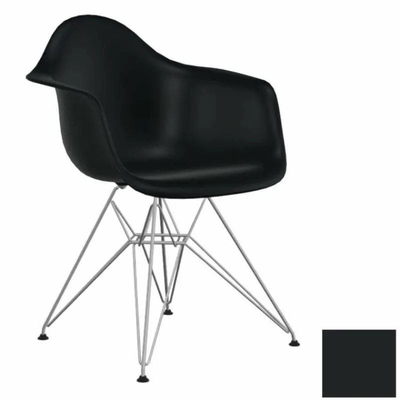 New Eames Plastic Chair DAR Chroom Onderstel Eetkamerstoelen