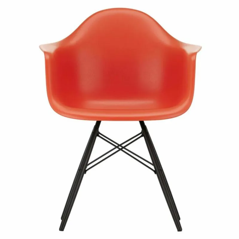 Clearance Eames Plastic Chair DAW Esdoorn Zwart Eetkamerstoelen