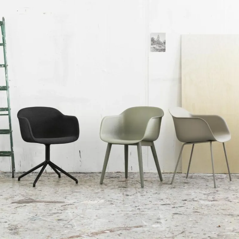 Discount Fiber Stoel - Houten Onderstel Eetkamerstoelen