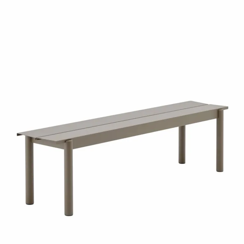 Outlet Linear Steel Bench Tuinbanken