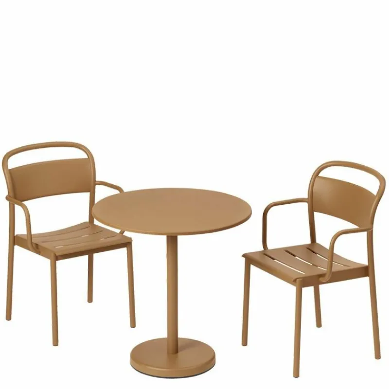 Linear Steel Café Tafel Tuintafels|Eettafels