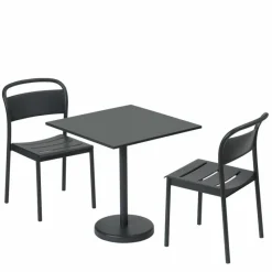 Linear Steel Café Tafel Tuintafels|Eettafels