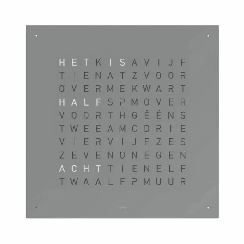 Hot QLOCKTWO Earth 45 Metal Klok Klokken