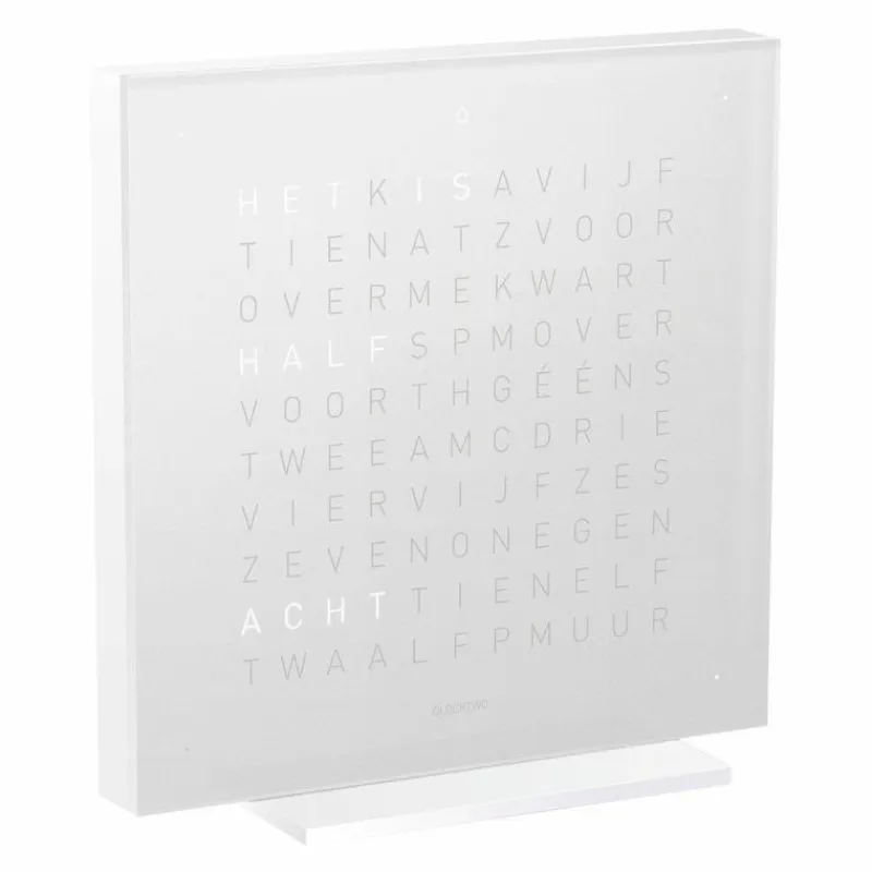 Online QLOCKTWO Earth 13,5 Pure Tafelklok Klokken