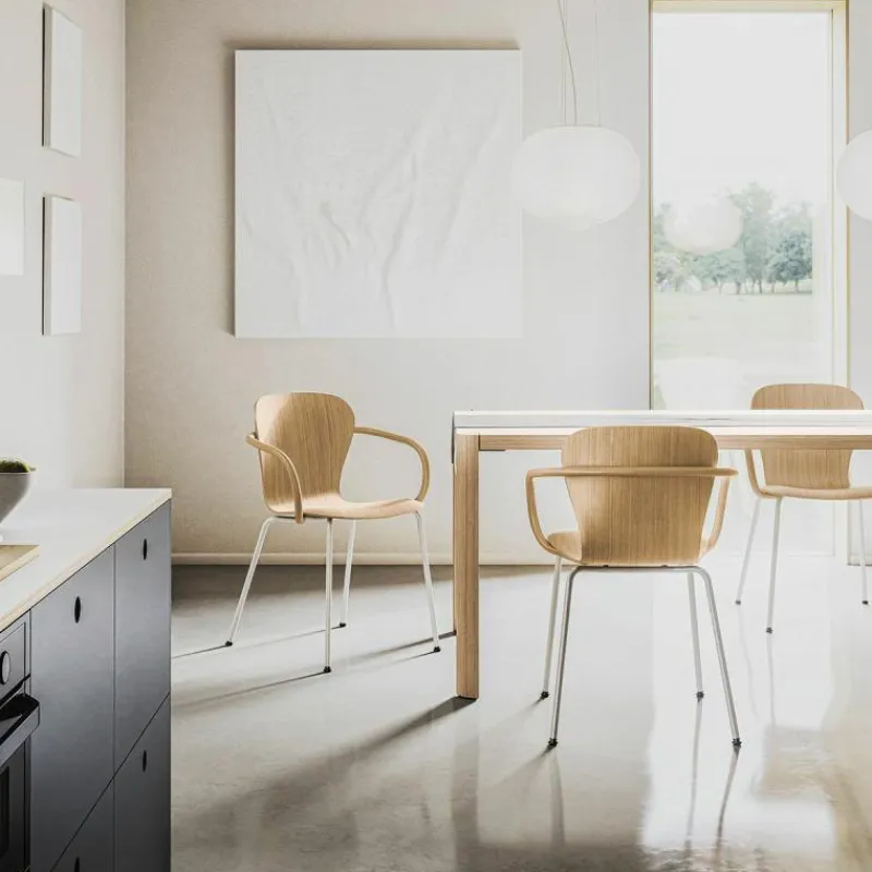 New S 220 F Stoel Met Armleuning Eetkamerstoelen