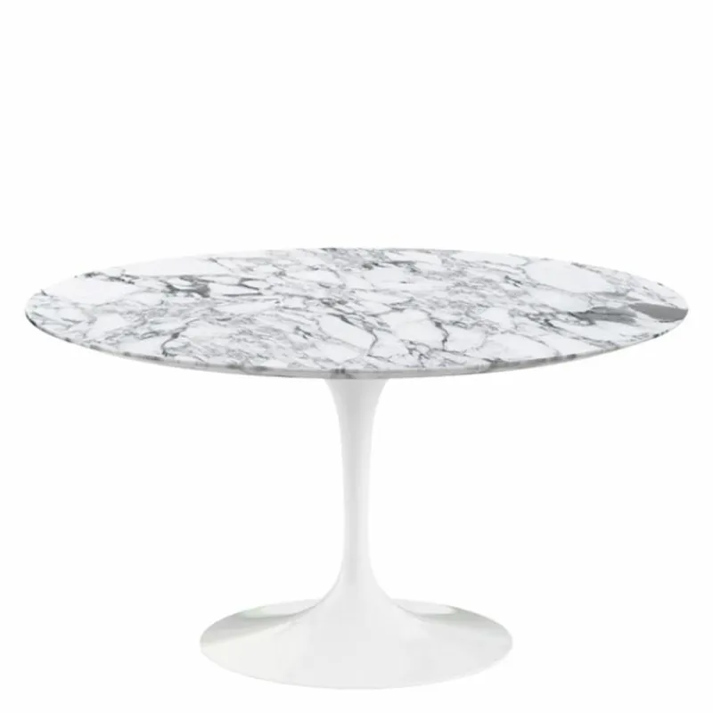 Outlet Saarinen Tulip Eettafel Met Wit Onderstel Eettafels