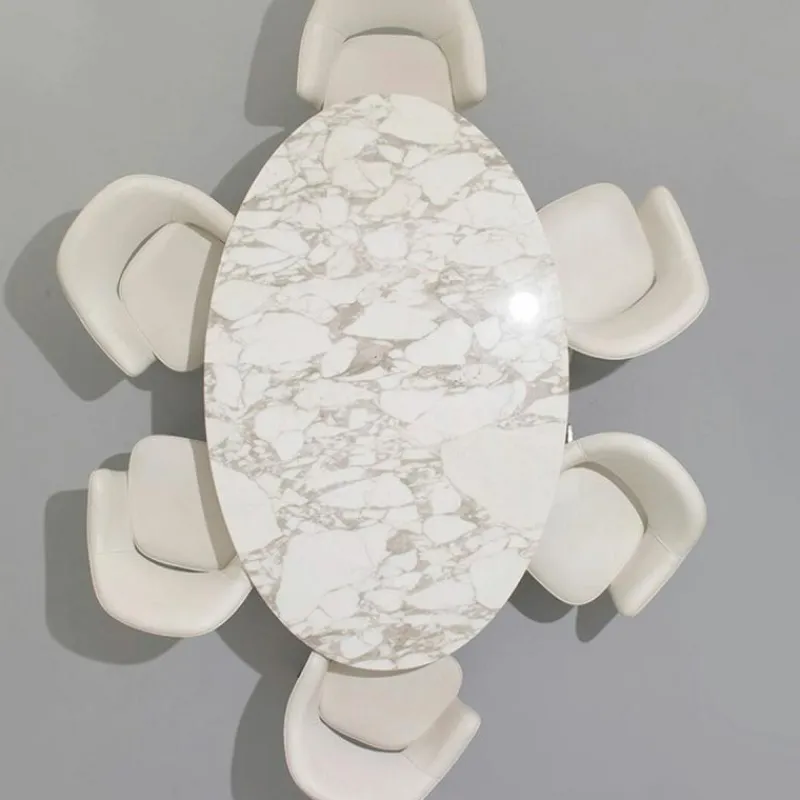 Outlet Saarinen Tulip Eettafel Met Wit Onderstel Eettafels