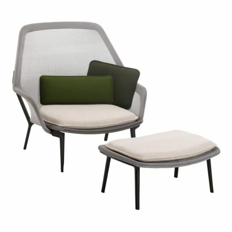 Outlet Slow Chair Loungechair + Ottoman Loungestoelen