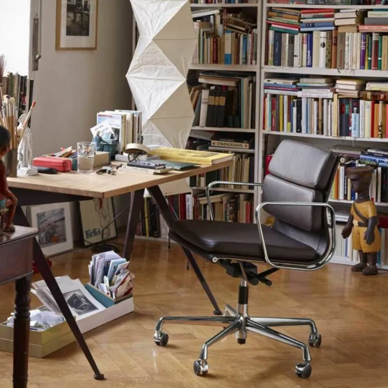 Online Soft Pad Chair EA 217 - Gepolijst / Leder Bureaustoelen