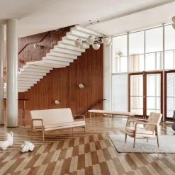 Best VLA77 Foyer Bank Houten Banken|2-Zits Banken